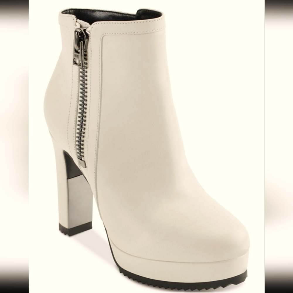 DKNY Women's Liana Zipper Platform Ankle Booties
